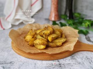 Roasted Potato Wedges with Sea Salt and Black Pepper recipe