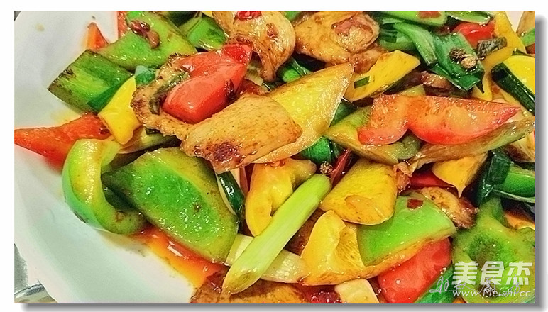 Twice-cooked Pork with Colored Peppers recipe