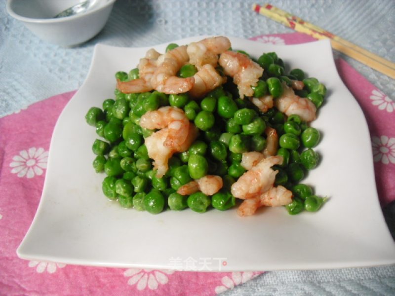 Fried Peas with Shrimp recipe