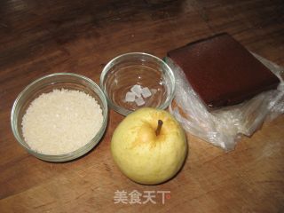 Hawthorn Pear Rice Porridge recipe