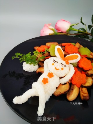 Little Bunny’s Dream [fun Cartoon Bento] recipe