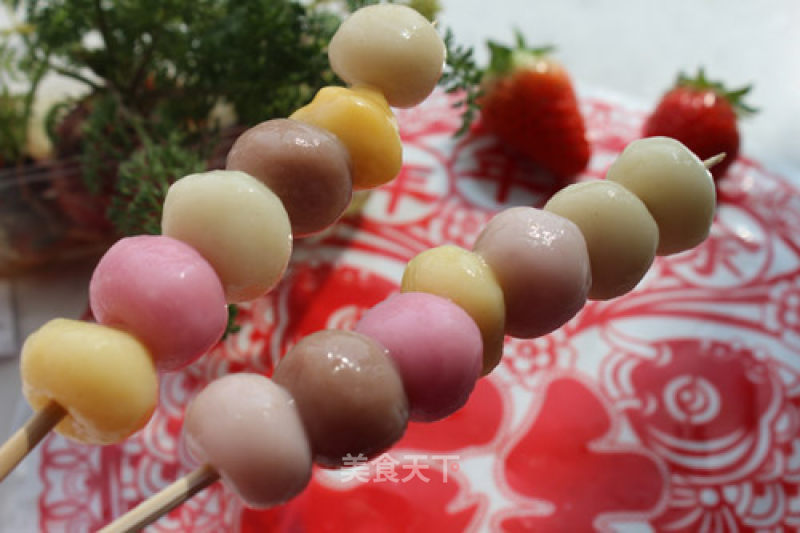 Colorful Fruit Dumpling Skewers recipe