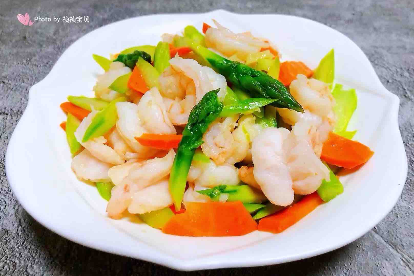 Stir-fried Shrimp with Asparagus recipe