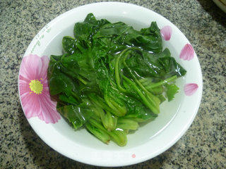 Pleurotus Eryngii with Spinach recipe