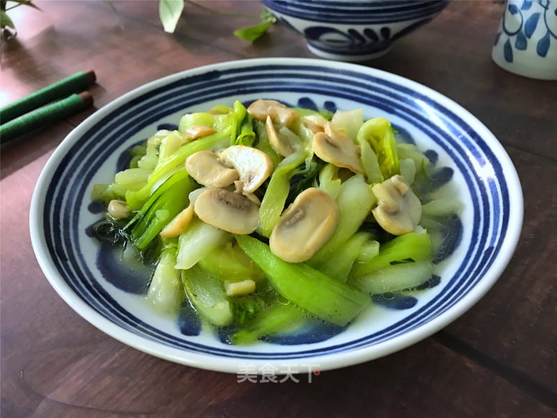 Stir-fried Vegetable Stems with Mushrooms recipe