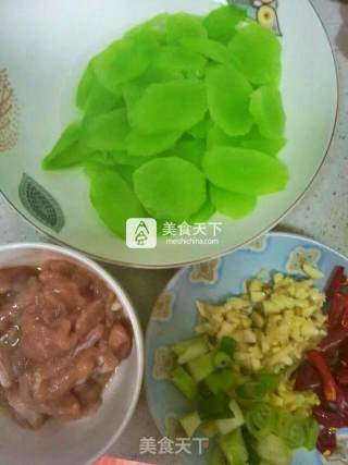 Stir-fried Pork with Lettuce recipe