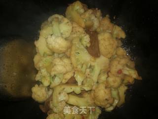 Stir-fried Cauliflower with Pork Liver recipe