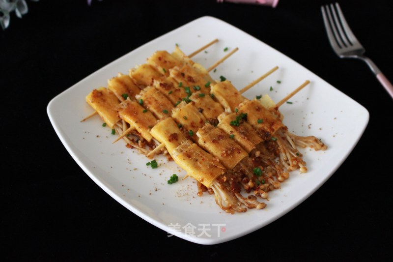 Pan-fried Cumin Enoki Mushroom recipe