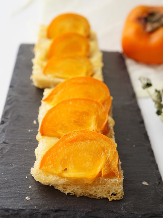 Honey Persimmon Cheese Baked Toast recipe