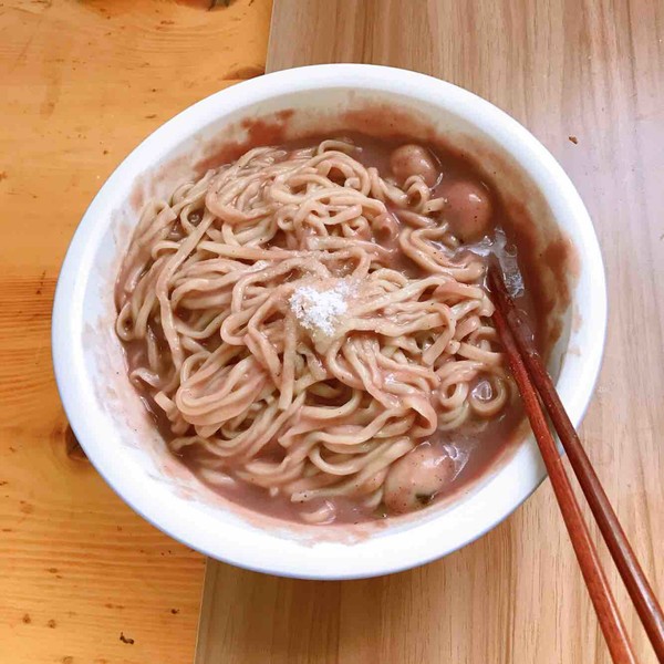 Korean Red Bean Cut Noodles recipe