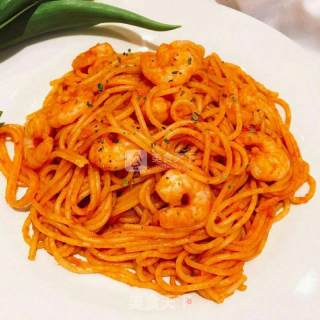 Spaghetti with Tomato and Shrimp recipe