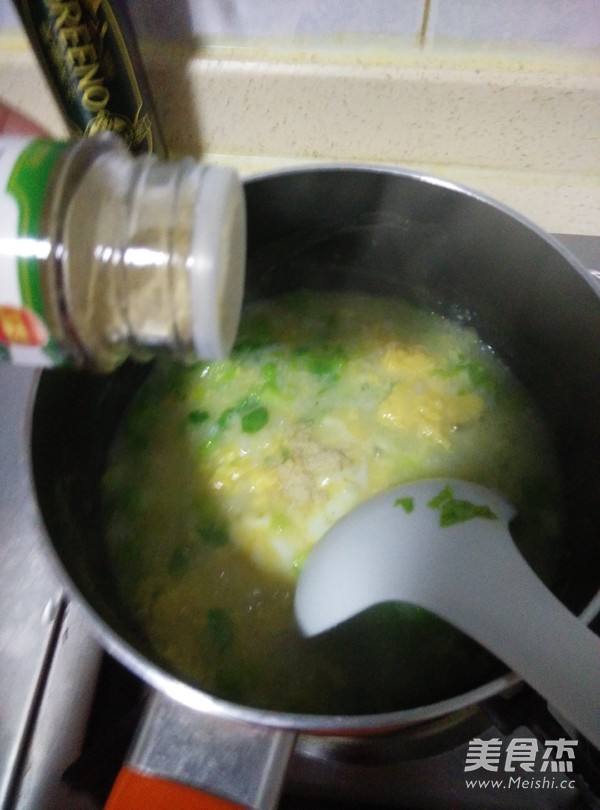 Gelinuoer Green Vegetable and Egg Congee recipe