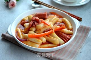 Sausage Fried Rice Cake recipe