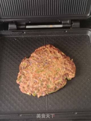 Any Vegetable Pancake ~ Purple Cabbage, Onion and Chili Shreds recipe