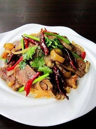 Stir-fried Beef Head recipe