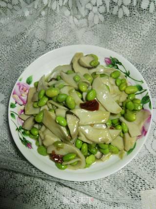 Fried Edamame with Pleurotus Eryngii recipe