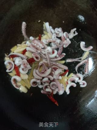 Stir-fried Squid Mustard recipe