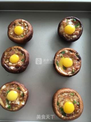 #aca烤明星大赛#oil-free Shiitake Mushrooms Stuffed with Minced Meat Quail recipe