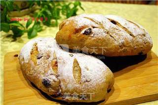 #aca烤明星大赛#natural Yeast Walnut Cranberry Soft European Buns recipe