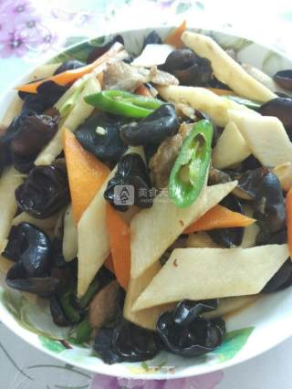 Fried Fungus with Yam recipe