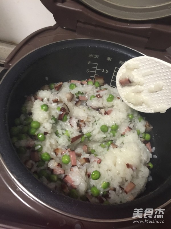 Pea Bacon Glutinous Rice recipe