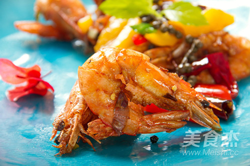 Stir-fried White Shrimp with Fresh Chili recipe