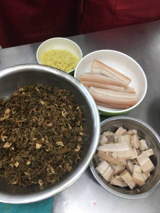 Dried Pork with Mei Cai recipe