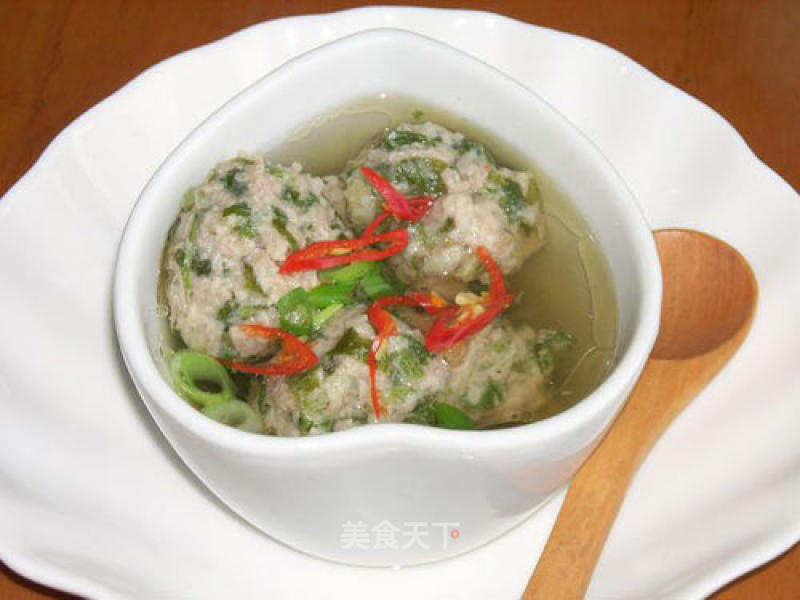 Steamed Cilantro Meatballs recipe
