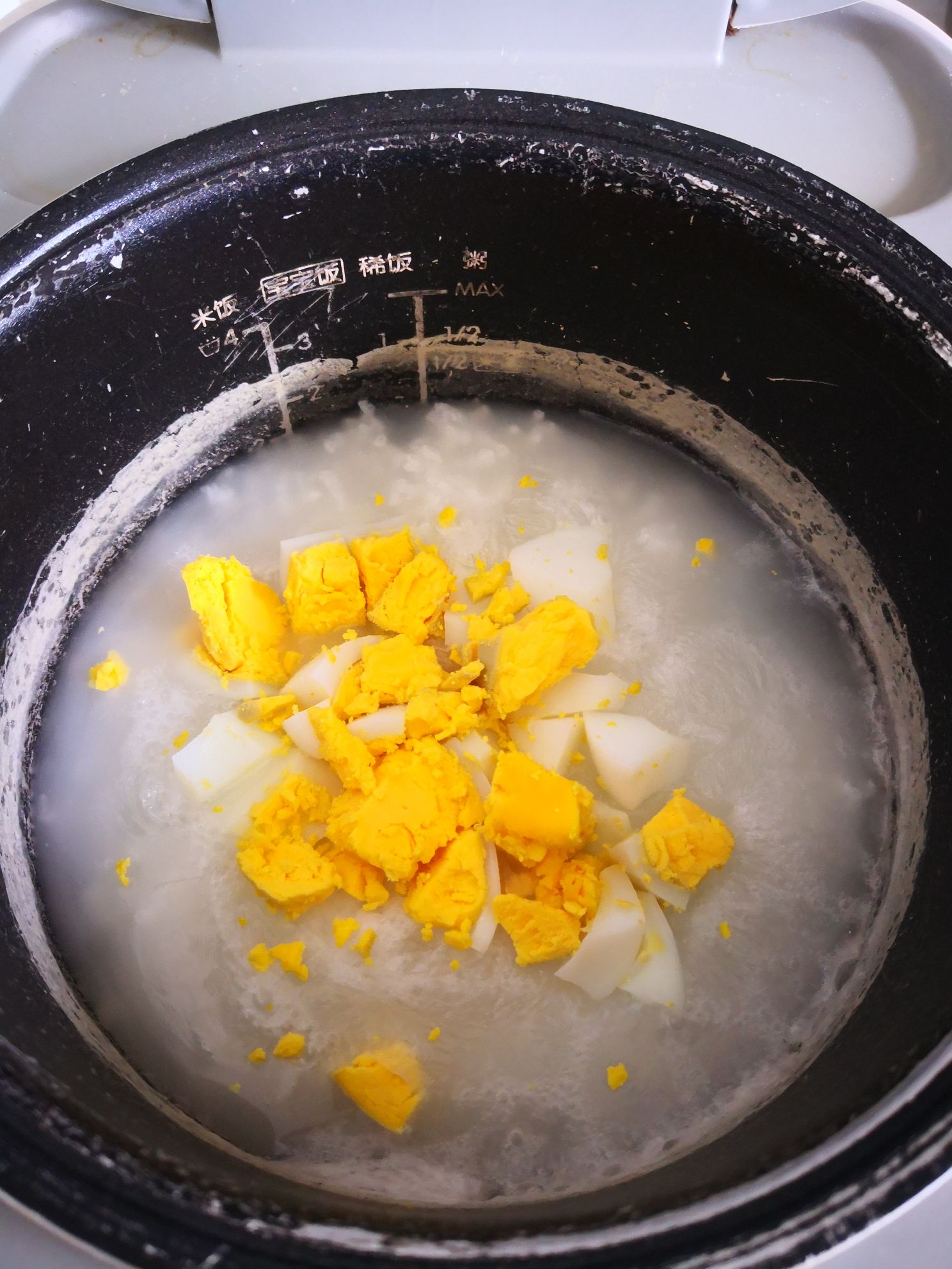 Goose Egg Rice Congee recipe