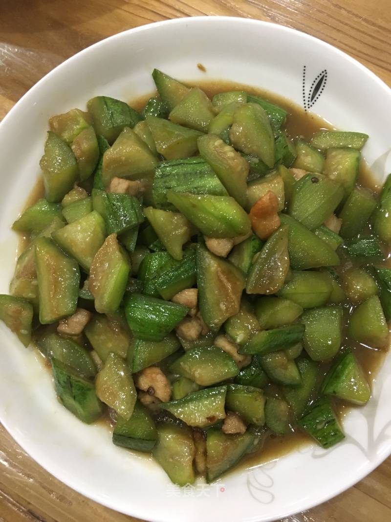 Stir-fried Loofah with Diced Pork recipe