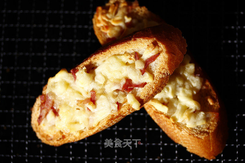 Cheese and Bacon Baked French Baguette (oven Baked Bread) recipe