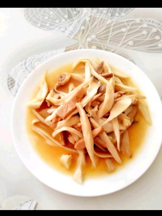 Fried Pork with Pleurotus Eryngii recipe