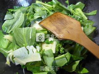 Stir-fried Rapeseed with Bamboo Shoots recipe