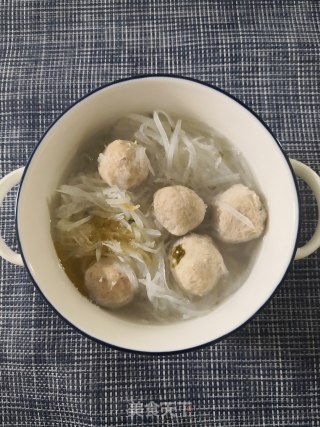 #radish Silk Gong Pill Soup# recipe