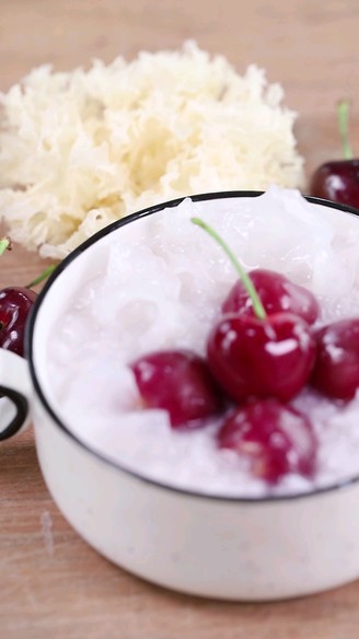 Shimei Porridge-fruit Porridge Series "cherry Tremella Porridge" Casserole Stew recipe