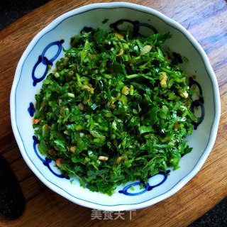 Green Peppers with Chopped Coriander recipe