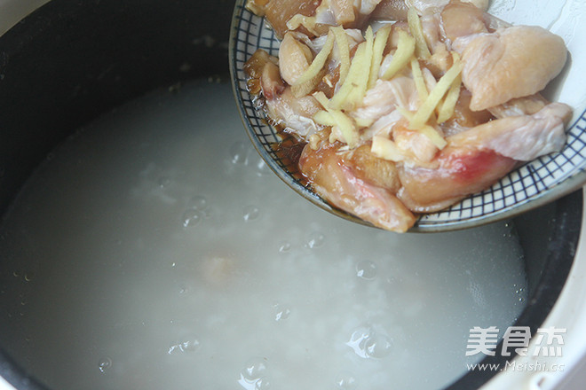 Congee with Scallops and Shredded Chicken recipe