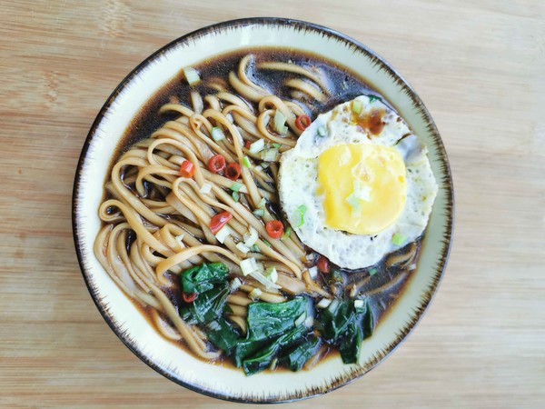 Fried Egg Sour Noodle Soup recipe