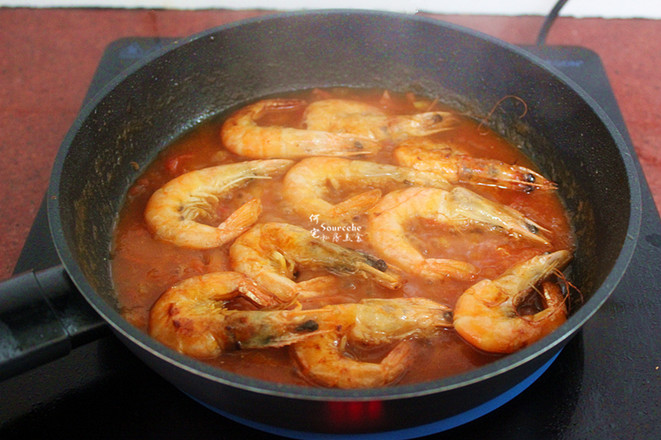 Braised Prawns in Tomato Sauce recipe