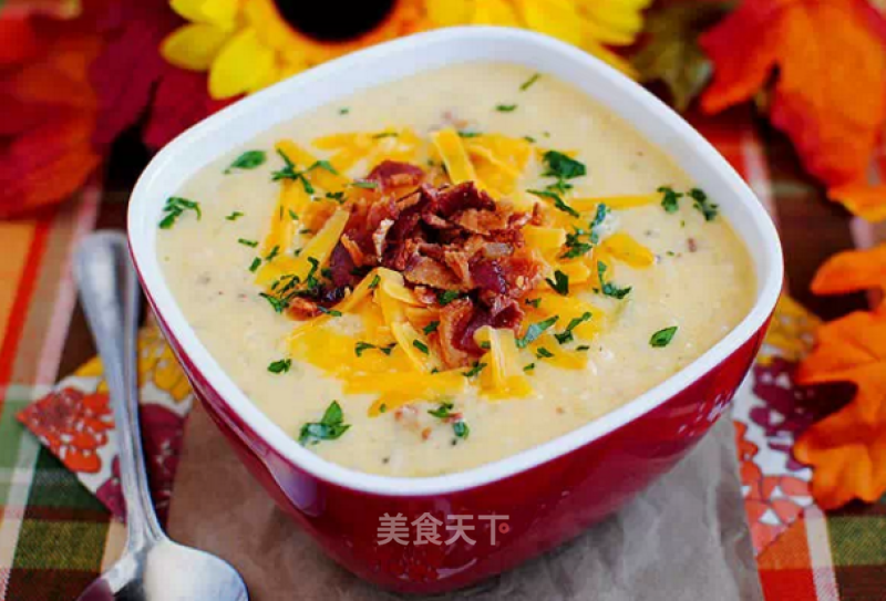 Bacon Cheese Cauliflower Soup recipe