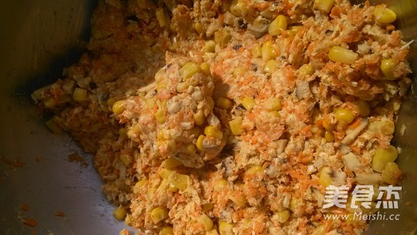 Carrot Corn Chicken Cake recipe