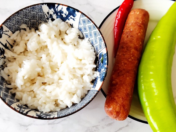 Chili Beef Sausage Fried Rice recipe