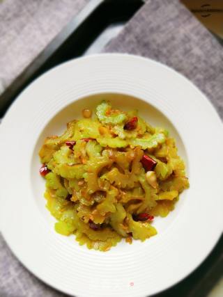 Vegetarian Fried Bitter Gourd recipe