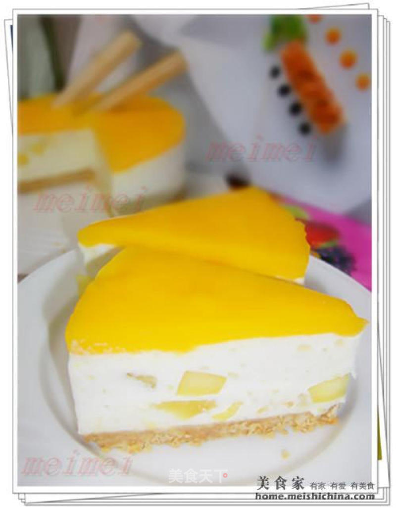 July 6th, 11 Years~~in The First Anniversary of Gourmet @@free Baked Mango Frozen Cheesecake recipe