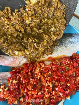 Double Pepper Steamed Fish recipe