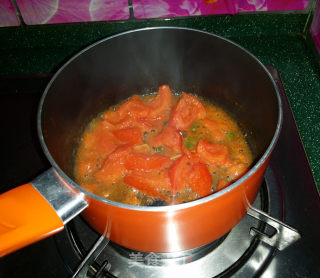 Cod Fish Soup with Greens and Tomatoes recipe