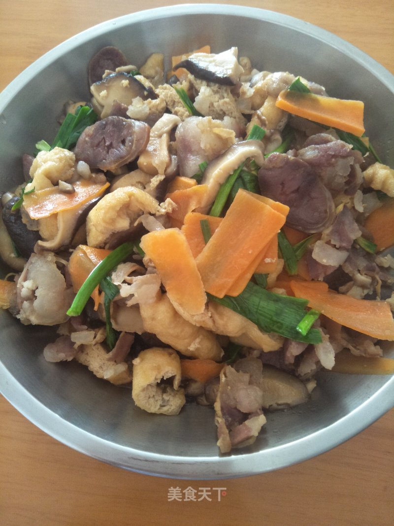 Stir-fried Sausage with Mushrooms recipe