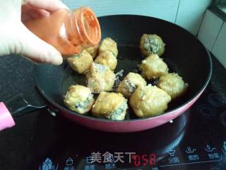 Fried Pork Vermicelli with Stuffed Tofu recipe