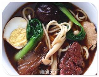 Double Mushroom Beef Noodle recipe