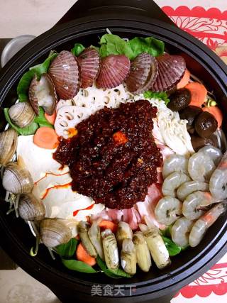 Korean and Japanese Vegetable Seafood Nutrition Pot recipe